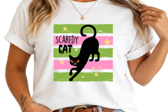 Halloween Cat Stripes PNG, Halloween T Shirt PNG Product Image 2