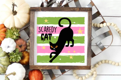Halloween Cat Stripes PNG, Halloween T Shirt PNG Product Image 4
