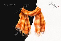Watercolor Fall Scarves | Fall PNG Product Image 2