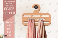 Scarf Holder SVG Bundle. 3D Scarf Hanger Laser Cut Product Image 3