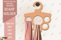 Scarf Holder SVG Bundle. 3D Scarf Hanger Laser Cut Product Image 7