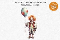 Scary Clown Creepy Spooky Halloween Clipart PNG Scrapbooking Fairy Tale Art Image Watercolor Transparent Print illustration sublimation creepy printable digital