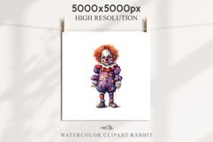 Scary Clown Creepy Spooky Halloween Clipart PNG Scrapbooking Fairy Tale Art Image Watercolor Transparent Print illustration sublimation creepy printable digital
