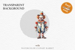 Scary Clown Creepy Spooky Halloween Clipart PNG Scrapbooking Fairy Tale Art Image Watercolor Transparent Print illustration sublimation creepy printable digital