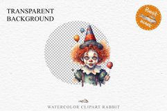 Scary Clown Creepy Spooky Halloween Clipart PNG Scrapbooking Fairy Tale Art Image Watercolor Transparent Print illustration sublimation creepy printable digital