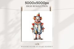 watercolor Scary Clown, spooky clipart, nursery, Creepy Witch art, halloween decoration art Scary Clown Creepy Spooky Halloween Clipart PNG Scrapbooking Fairy Tale Art Image Watercolor Transparent Print illustration sublimation creepy printable digital