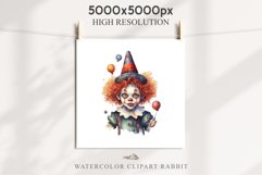Scary Clown Creepy Spooky Halloween Clipart PNG Scrapbooking Fairy Tale Art Image Watercolor Transparent Print illustration sublimation creepy printable digital