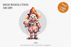 watercolor Scary Clown, spooky clipart, nursery, Creepy Witch art, halloween decoration art Scary Clown Creepy Spooky Halloween Clipart PNG Scrapbooking Fairy Tale Art Image Watercolor Transparent Print illustration sublimation creepy printable digital
