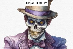 watercolor Scary Gentleman clipart, spooky nursery, Creepy halloween images decoration art Scary Gentleman Halloween Clipart Zombie PNGvJunk Journaling Fairy Tale Art Image Watercolor Transparent Print illustration sublimation creepy printable digital