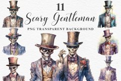 watercolor Scary Gentleman clipart, spooky nursery, Creepy halloween images decoration art Scary Gentleman Halloween Clipart Zombie PNGvJunk Journaling Fairy Tale Art Image Watercolor Transparent Print illustration sublimation creepy printable digital