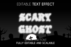 Scary Ghost Halloween Text Effect for Promotional Banner or Poster Vector