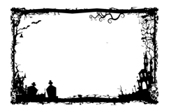 Scary halloween frame art decoration silhouette background Product Image 1