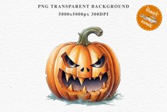 Scary Halloween Pumpkin Face Spooky Clipart PNG Scrapbooking Art Tale Image Watercolor Transparent Print illustration sublimation creepy printable digital watercolor scary halloween Pumpkin face, car clipart, sublimation nursery, fall autumn