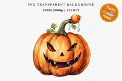 Scary Halloween Pumpkin Face Spooky Clipart PNG Scrapbooking Art Tale Image Watercolor Transparent Print illustration sublimation creepy printable digital watercolor scary halloween Pumpkin face, car clipart, sublimation nursery, fall autumn