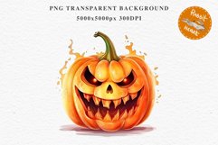 Scary Halloween Pumpkin Face Spooky Clipart PNG Scrapbooking Art Tale Image Watercolor Transparent Print illustration sublimation creepy printable digital watercolor scary halloween Pumpkin face, car clipart, sublimation nursery, fall autumn