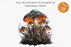 Scary Mushroom Dark Fall PNG Halloween Clipart Scrapbooking Fairy Tale Art Image Watercolor Transparent Print illustration sublimation creepy printable digital Scary clipart, spooky Pumpkin nursery, Creepy decoration art image
