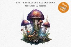 Scary Mushroom Dark Fall PNG Halloween Clipart Scrapbooking Fairy Tale Art Image Watercolor Transparent Print illustration sublimation creepy printable digital Scary clipart, spooky Pumpkin nursery, Creepy decoration art image