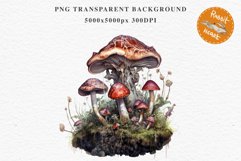 Scary Mushroom Dark Fall PNG Halloween Clipart Scrapbooking Fairy Tale Art Image Watercolor Transparent Print illustration sublimation creepy printable digital Scary clipart, spooky Pumpkin nursery, Creepy decoration art image