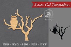 Scary Owl Laser Cut Decoration Product Image 1