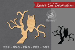 Scary Owl Laser Cut Decoration Product Image 1