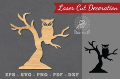 Scary Owl Laser Cut Decoration Product Image 1