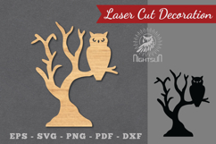 Scary Owl Laser Cut Decoration Product Image 1