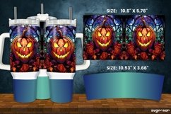 Stained Glass Halloween Tumbler Wrap | 40 Oz | Sublimation Product Image 4
