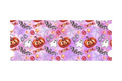 scary pumpkin pink purple watercolor halloween coffee mug sublimation wrap glass mug wrap svg presized for 11oz and 15oz glass mug are sublimation fil