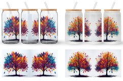 Scattered tree leaves Glass Can Wraps Product Image 4