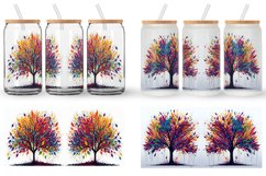 Scattered tree leaves Glass Can Wraps Product Image 5