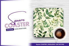 Floral square coaster png Product Image 1