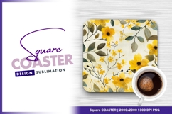 Floral square coaster png Product Image 1
