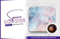 Winter coaster design square coaster png Product Image 1