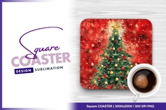 Christmas tree coaster square coaster png Product Image 1