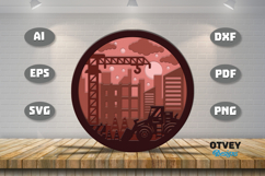 Construction Scene Layered Lasercut Product Image 1