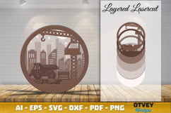 Construction Scene Layered Lasercut Product Image 3
