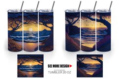 Beach Paper Quilling Tumbler Sublimation Wrap Product Image 3