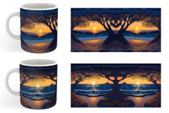 Beach Paper Quilling Mug sublimation design Product Image 3