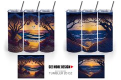 Beach Paper Quilling Tumbler Sublimation Wrap Product Image 4