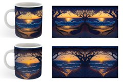 Beach Paper Quilling Mug sublimation design Product Image 4