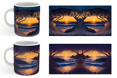 Beach Paper Quilling Mug sublimation design Product Image 6