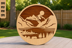 Scenic Landscape Laser Cut File Product Image 1