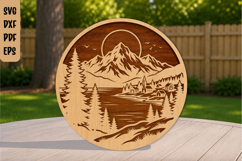 Scenic Landscape Laser Cut File Product Image 1