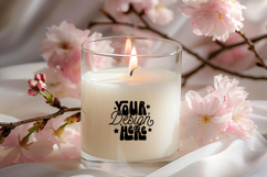 Scented Soy Candle Mockup, Canva Candle Customizable Mockup, Product Image 1