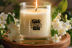 Scented Soy Candle Mockup, Canva Candle Customizable Mockup, Product Image 1