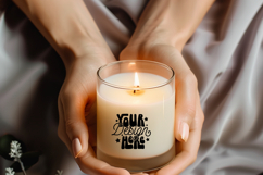 Scented Soy Candle Mockup, Canva Candle Customizable Mockup, Product Image 1