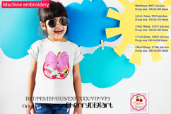 Apple Pencil Bow Machine Applique for Back to School Girls Product Image 2