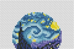 Van Gogh Starry Night Miniature Cross Stitch Art Product Image 8