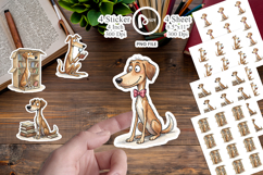 Scholarly Canine Dog Sticker Product Image 1