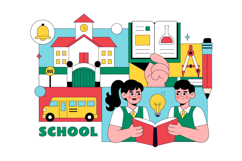 10 School Vector Illustration Product Image 4